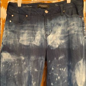 Liverpool 2%spandex cropped wide leg jeans